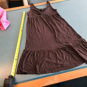 Brown sleeveless knit dress